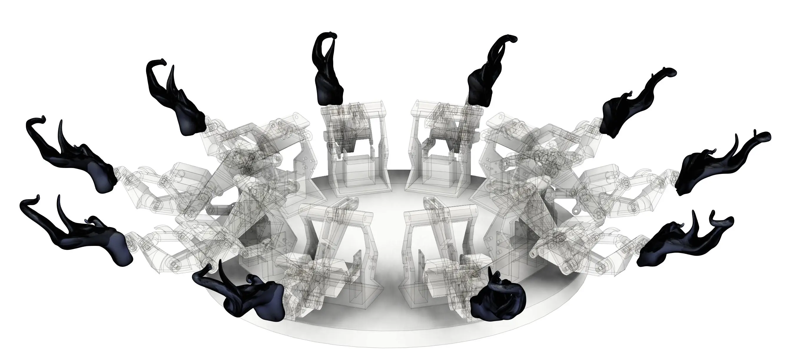 Design study — structural layout of the articulated arms